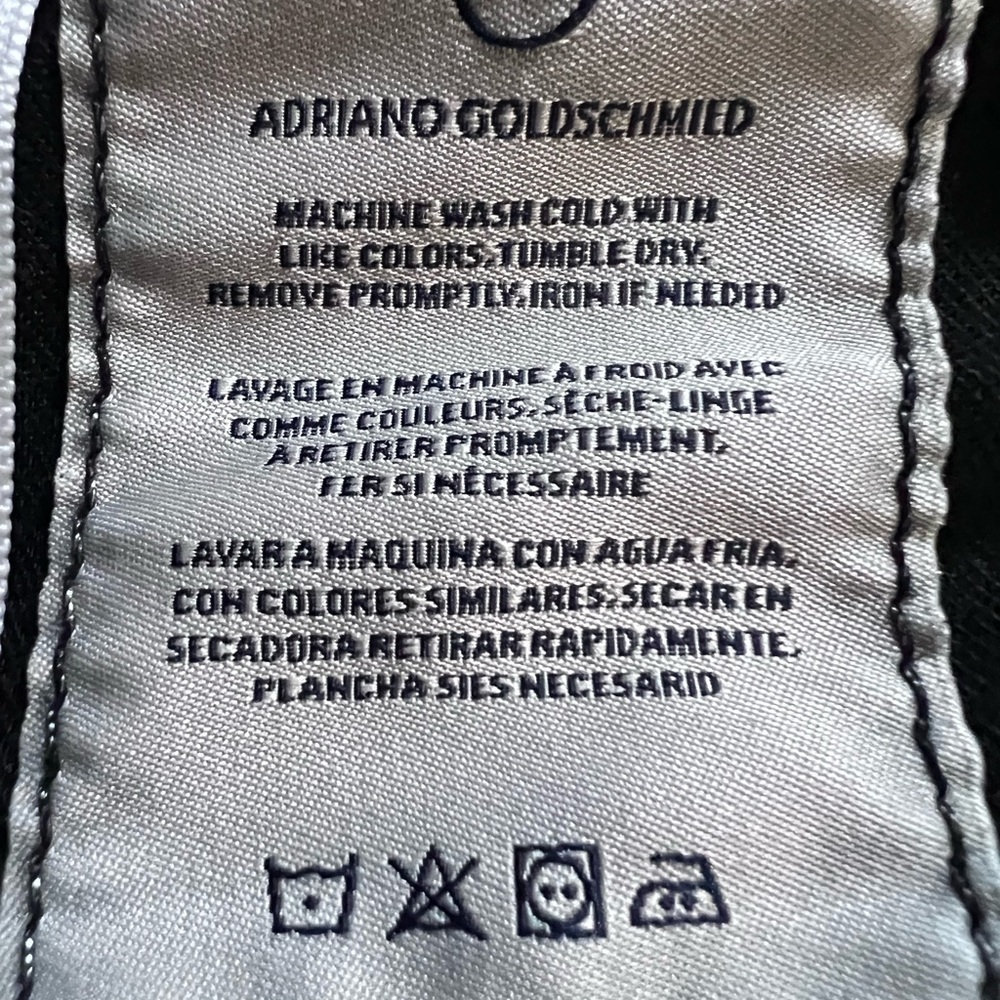 AG Everett Black Jeans Slim Straight Stretch 38 x 34 Adriano Goldschmied - Picture 10 of 10